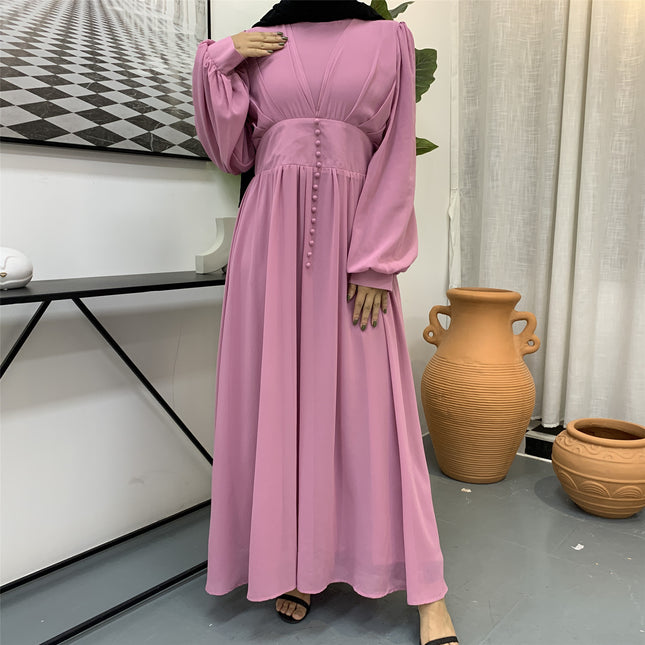 Muslim Women's Double Chiffon Fashion Simple Dress