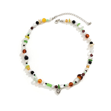 Nachgemachte Perle Perlenkette Einfache Glaspilz-Halskette