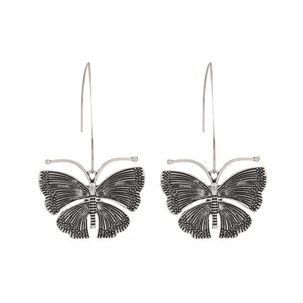 Long Butterfly Earrings Fashion Butterfly Earhook Simple Earrings