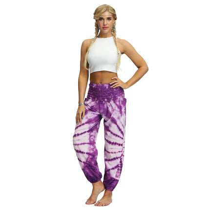 Wholesale Women's Summer Casual Sports Dyeing Digital Printing Yoga Pants