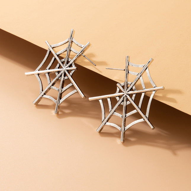 Pendientes simples geométricos de araña dorada con cangrejo animal creativo