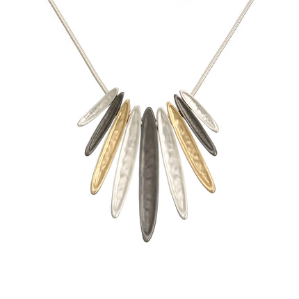 Wholesale Women's Fashion Simple Oval Geometric Metal Necklace