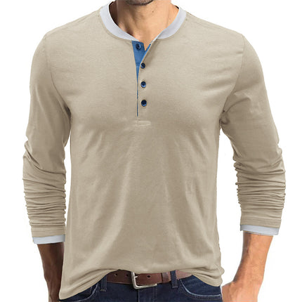Wholesale Men's Autumn Winter Casual Long Sleeve T-Shirt Top