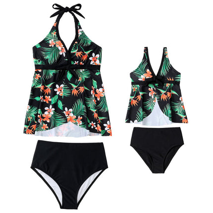 Wholesale Parent-child Two Piece Swimsuit Mother Daughter Slim Swimwear