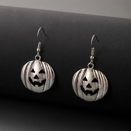 Fun Spooky Halloween Pumpkin Alloy Earrings