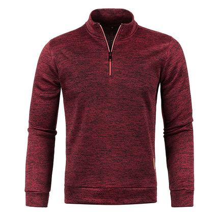 Wholesale Men's Fall Winter Collar Zip Knit Sleeve Fleece Jacket
