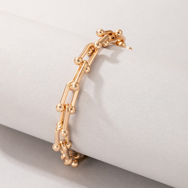 Metal Chain Geometric Irregular Single Layer Bracelet