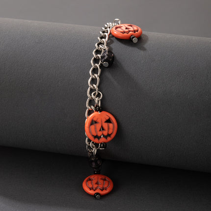 Venta al por mayor Moda Halloween Scary Skull Charm Bracelet 2pcs