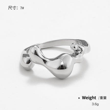 Wholesale Fashion Irregular Metal Statement Ring Chop Ring