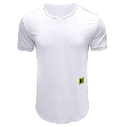 Wholesale Men's Summer Sports Solid Color Loose Short Sleeve T-Shirt