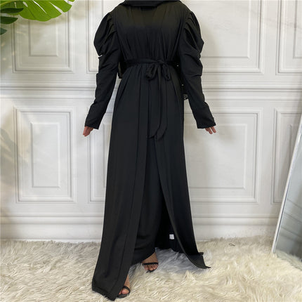 Middle Eastern Ladies Solid Color Muslim Cardigan