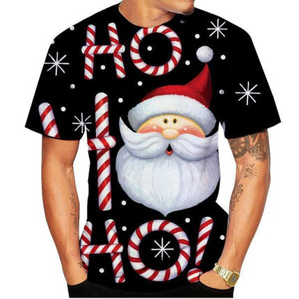 Wholesale Men's Summer Santa Claus Casual Short Sleeve Printing T-Shirt