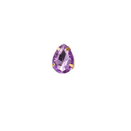 Wholesale Fashion Drop Shape Purple Rhinestone Stud Earrings