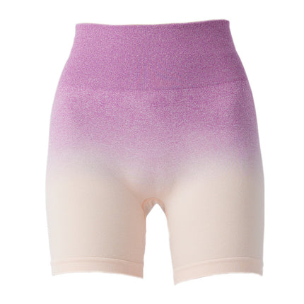 Wholesale Women's Gradient Gym Pants High Waist Sports Yoga Shorts