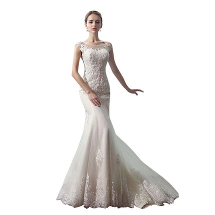 Wholesale Off Shoulder Mermaid Tail Small Tail Slim Bridal Wedding Dress
