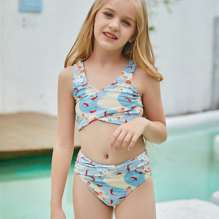 Großhandel Kinder zweiteiliger Badeanzug Mädchen Bikini