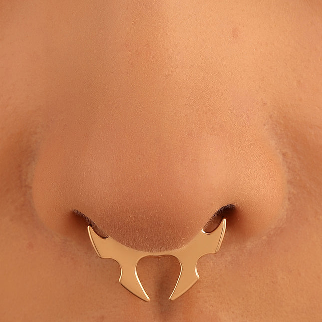 Clip de nariz de cuerno en forma de U no poroso Anillo de nariz de murciélago