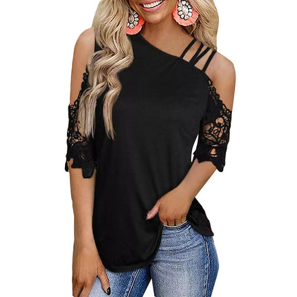 Women's Loose Solid Color Pullover Round Neck Short Sleeve T-Shirt