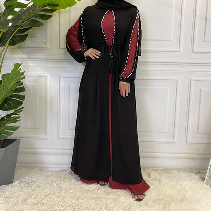 Wholesale Ladies Fake Two Piece Long Sleeve Middle Eastern Dress