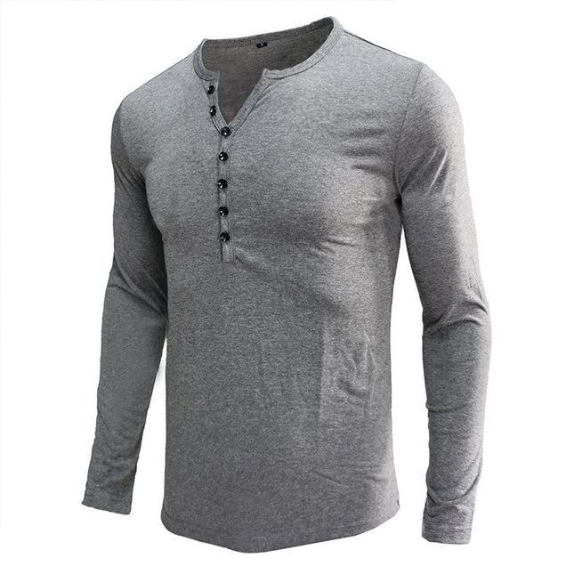 Wholesale Men's Fall Winter Long Sleeve Casual Sports T-Shirt
