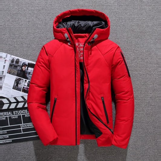 Wholesale Men's Down Jacket Short Casual Outdoor Hooded Winter Coat