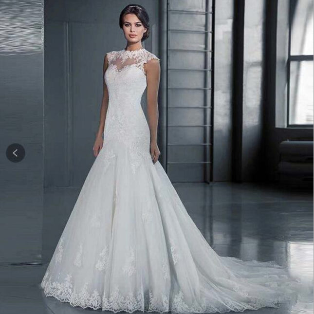 Wholesale Bride Plus Size Simple Waist Mermaid Bridal Wedding Dress
