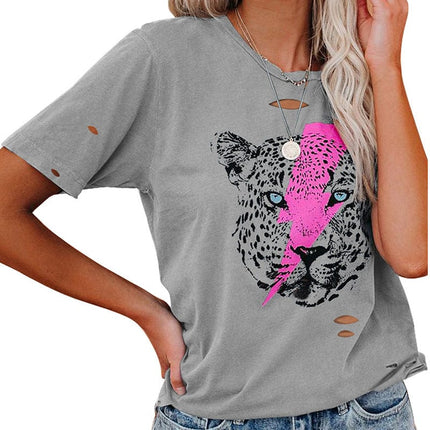 Women's Summer Geometric Print T-Shirt Tops