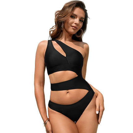 Wholesale Women's Sexy One-Piece Solid Color One-Piece Swimsuit