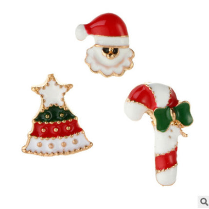 Creative Christmas Snowman Cane Brooch