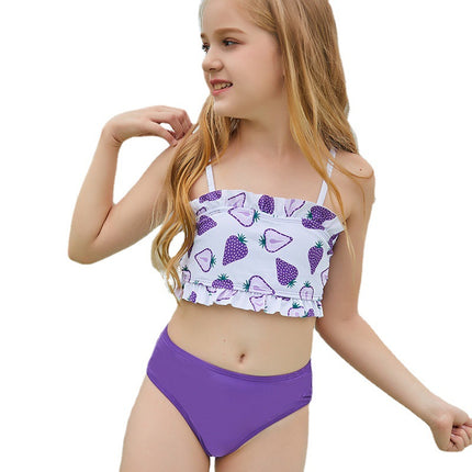 Wholesale Kids Two-piece Swimsuit Girls Backless Bikini
