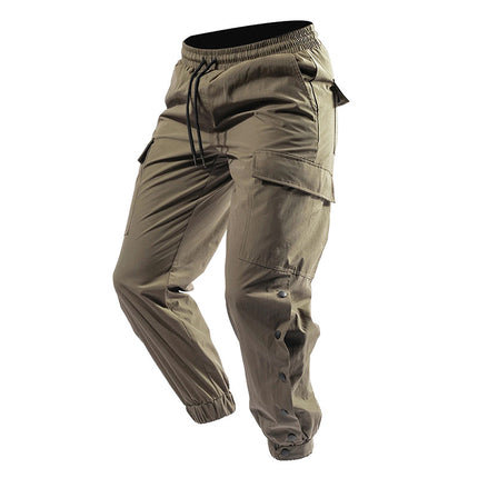 Wholesale Men's Spring Autumn Large Size Quick-Drying Button-Up Pants