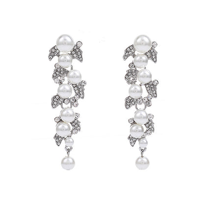 Wholesale Fashion Vintage Earrings Pair of Pearl Fashion Bridal Earrings