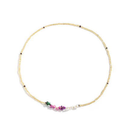 Colorful Turquoise Rice Beads Waist Chain Beaded Chain Body Chain