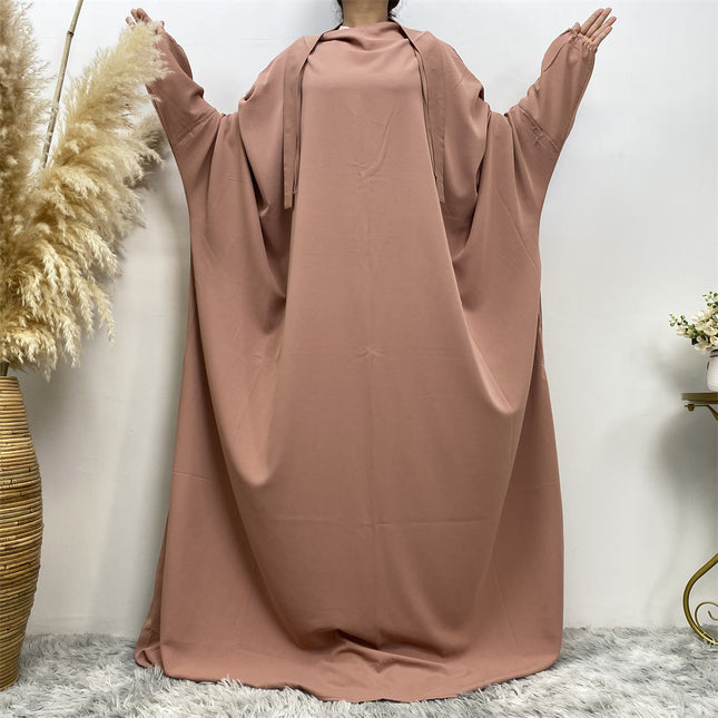 Venta al por mayor Oriente Medio Dubai señoras sólido musulmán Split tamaño vestido