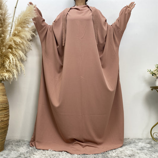 Wholesale Middle East Dubai Ladies Solid Muslim Split Size Dress