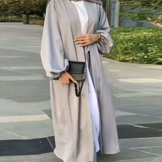 Middle East Dubai Drawstring Pocket Cardigan Robe