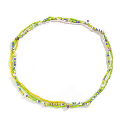 Colorful Bead Waist Chain Geometric Turquoise Body Chain