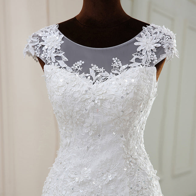 Wholesale Bridal One Shoulder Tail Slim Mermaid Light Wedding Dress