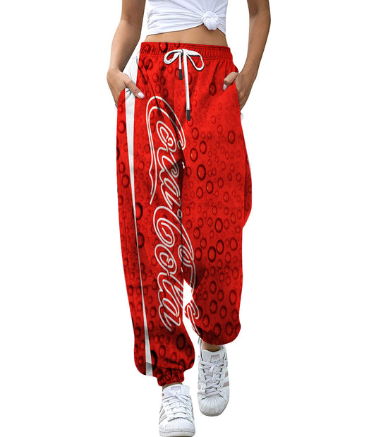 Wholesale Ladies Casual Sports Loose 3D Printing Jogger