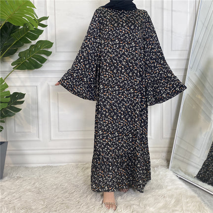 Middle East Dubai Printed Swing Long Skirt Muslim Dress