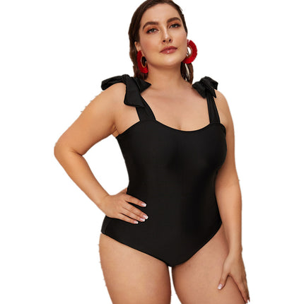 Wholesale Women's Plus Size Bikini Strap Bow Swimsuit