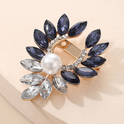 Bunte Rhinestone-Blumen-Brosche-geometrische eingelegte Perlen-Kleidungszusätze