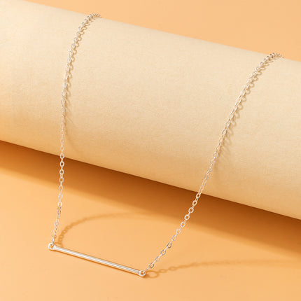 Silver One Word Alloy Geometric Simple Single Layer Necklace