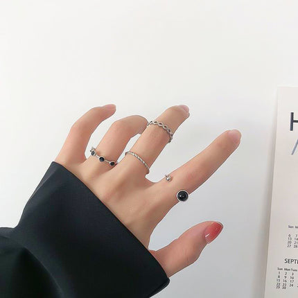 Fashion Open Hollow Geometric Index Finger Ring