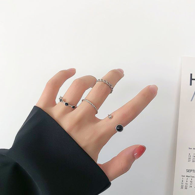 Fashion Open Hollow Geometric Index Finger Ring