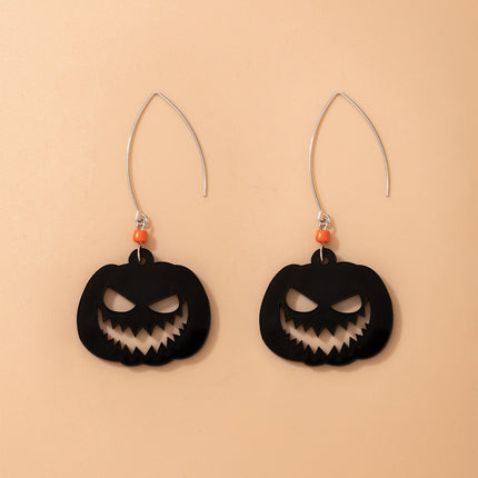 Halloween Pumpkin Ghost Devil Cartoon Personality Grimace Stud Earrings