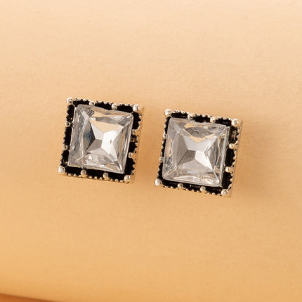 Square Water Drop Oil Triangle Simple Earrings