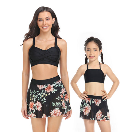 Parent-child Mesh Skirt Split Swimwear