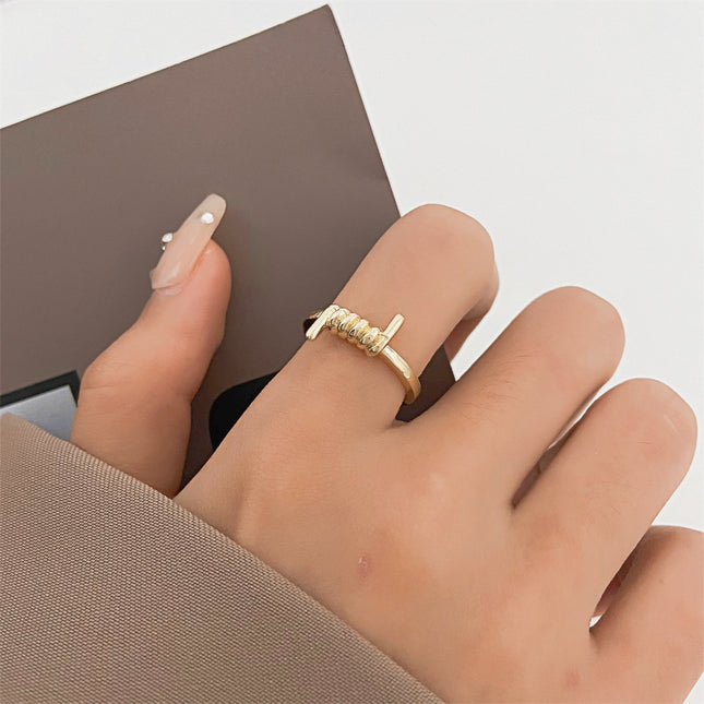 Fashion Creative Metal Geometric Open Index Finger Ring
