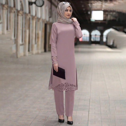 Wholesale Women's Muslim Robe Pants Two-Piece Set